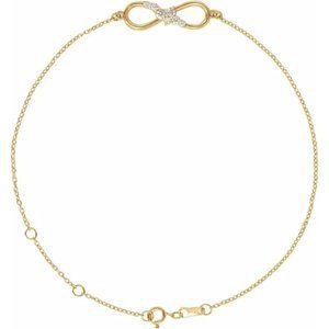 14K Yellow Diamond Infinity Bracelet